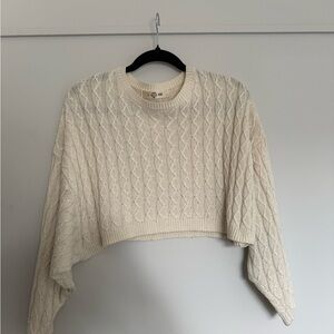 Chic Cream Cable Knit Sweater